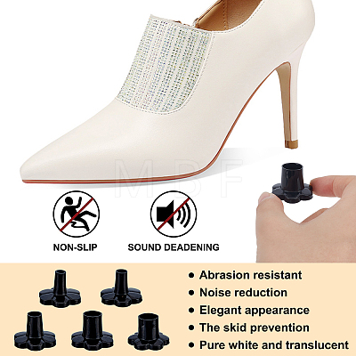 Gorgecraft 10Sets 5 Style TPU Plastic High Heel Stoppers Protector AJEW-GF0005-21B-1