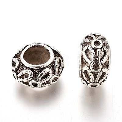 Tibetan Style Alloy European Beads PALLOY-F277-34AS-RS-1