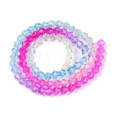 Gradient Color Baking Painted Glass Bead Strands DGLA-A039-T2mm-A08-1