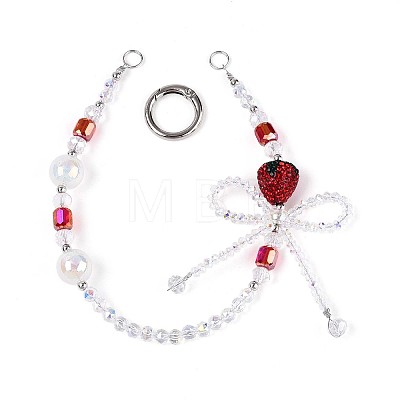 Glass Mobile Straps HJEW-SZ0001-57-01-1