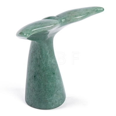 Natural Green Aventurine Whale Fishtail Figurines Statues for Home Office Desktop Feng Shui Ornament G-Q172-11B-1