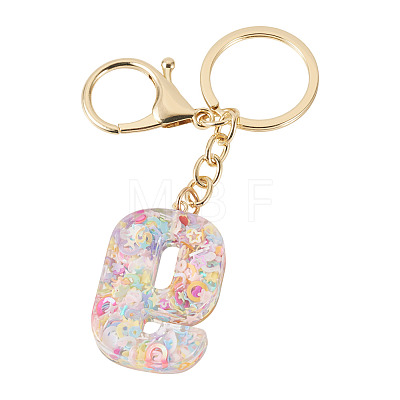 Number 9 Transparent Resin Keychains KEYC-TADJ0001-10I-1