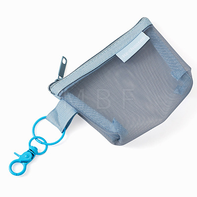 Nylon Mesh Zipper Wallets HJEW-TAC0186-1