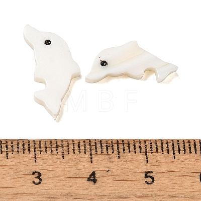 Natural Freshwater Shell Dolphin Beads SHEL-M021-07-1