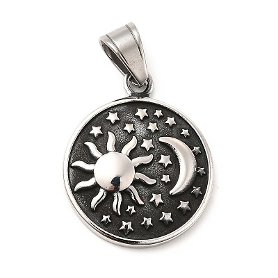 304 Stainless Steel Pendants STAS-K243-10AS-1