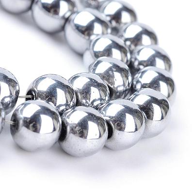 Non-magnetic Synthetic Hematite Beads Strands G-S096-4mm-3-1