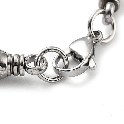 304 Stainless Steel Link Chain Bracelet BJEW-Z023-08P-1