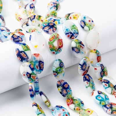 Handmade Millefiori Glass Beads Strands X-LK137-1