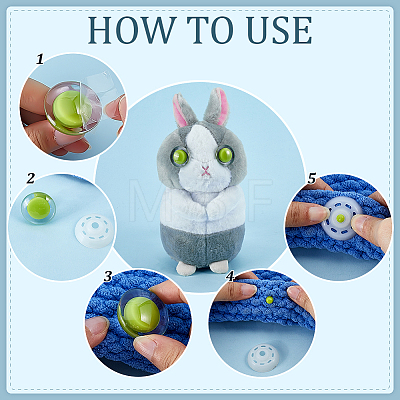 36Bags 6 Colors Resin Craft Safety Eyes DOLL-PH0001-67-1