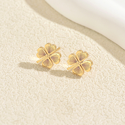 201 Stainless Steel Stud Earrings for Women GD6103-2-1