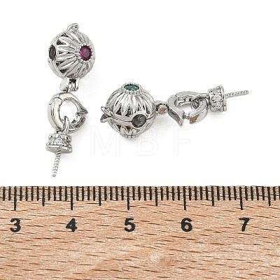Brass Micro Pave Cubic Zirconia Peg Bails KK-C172-16P-1