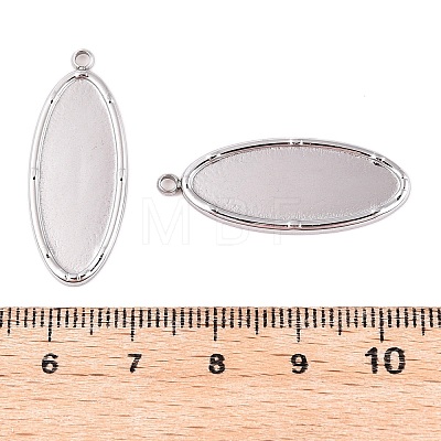 Non-Tarnish 304 Stainless Steel Pendant Cabochons Settings STAS-A070-45P-1