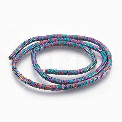 Electroplated Non-magnetic Synthetic Hematite Bead Strand G-E498-18B-1