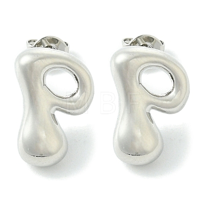 Rack Plating Brass Earrings EJEW-S222-01P-P-1