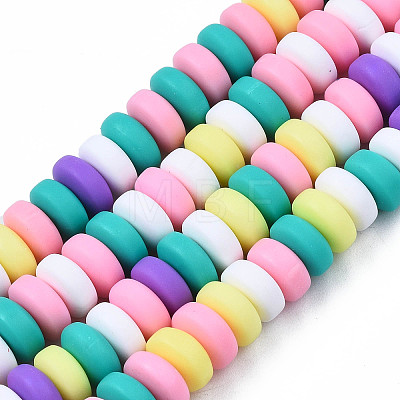 Handmade Polymer Clay Beads Strands CLAY-N008-008R-1