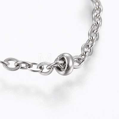 304 Stainless Steel Anklets AJEW-H013-06P-1