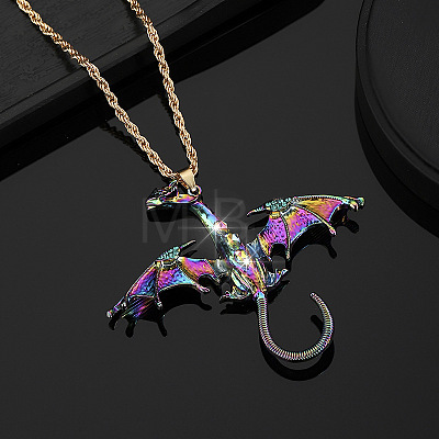 Alloy Dragon Pendant Necklaces for Women Men WGB8FF1-02-1