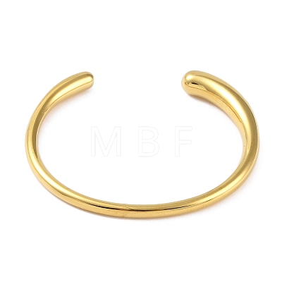 304 Stainless Steel Open Cuff Bangles for Women BJEW-M313-01G-1