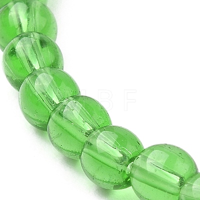 7Pcs 7 Color Glass Round Beaded Stretch Bracelets Set BJEW-JB09554-1