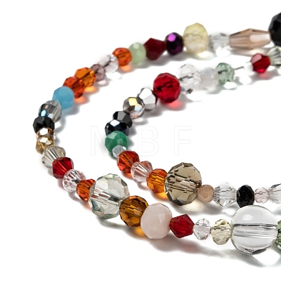 Mixed Electroplate Glass Beads Strands EGLA-A003-01-1