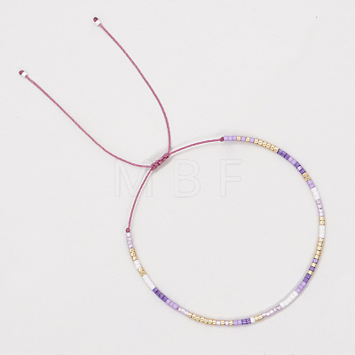 Minimalist Summer Glass Seed Beaded Adjustable Bracelets for Women JD5606-1-1