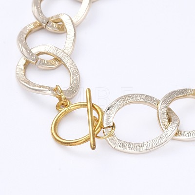 Aluminum Curb Chain Necklaces NJEW-JN02797-02-1