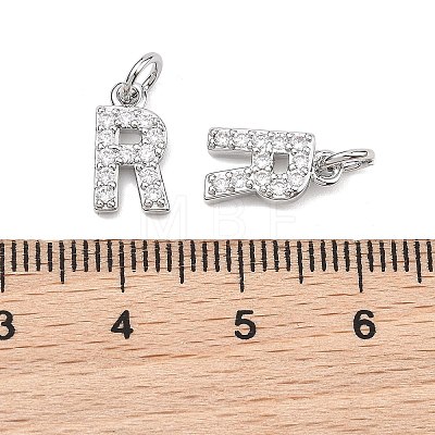 SHEGRACE Brass Micro Pave Clear Cubic Zirconia Pendants XGRQ29664-394P-R-1