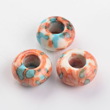 Dyed Rondelle Natural Ocean White Jade Beads G-D782-14-1