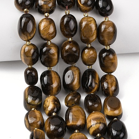 Natural Tiger Eye Beads Strands G-G453-D05-01-1