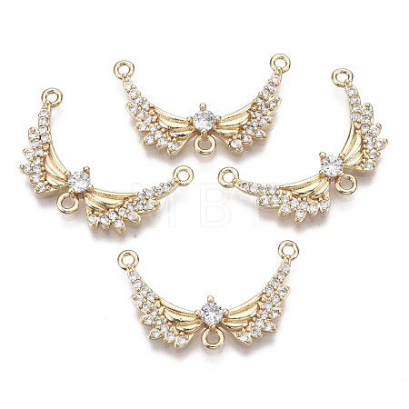 Brass Micro Pave Cubic Zirconia Chandelier Component Links KK-R111-040-1