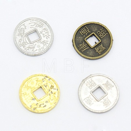 Feng Shui Chinoiserie Jewelry Findings Alloy Copper Cash Beads PALLOY-M018-01-1
