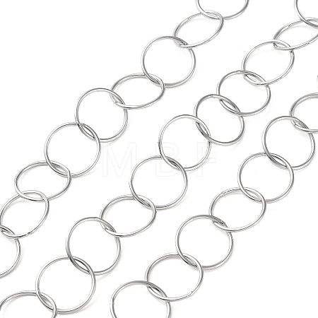 Tarnish Resistant 304 Stainless Steel Rolo Chains CHS-G027-06P-1