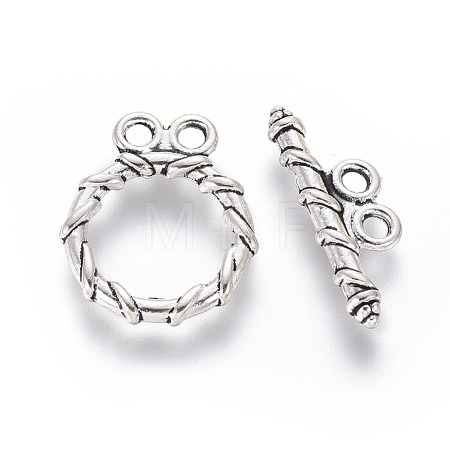 Tibetan Style Alloy Toggle Clasps X-LF10797Y-1