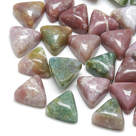 Natural Indian Agate Cabochons X-G-T025-10x10mm-17-1