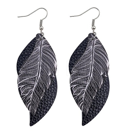 Imitation Leather Dangle Earrings FS-WG7D41A-02-1