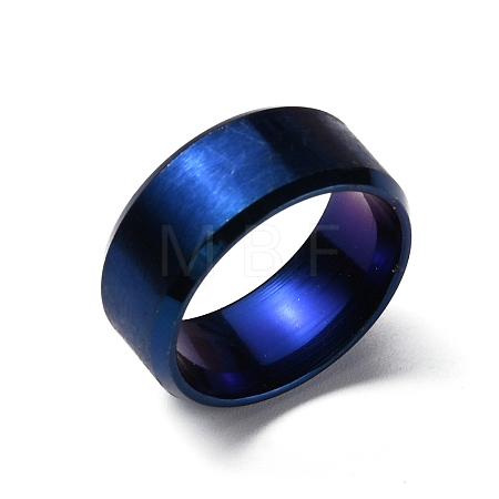 201 Stainless Steel Wide Band Finger Rings for Women Men RJEW-WH0009-13A-BU-1