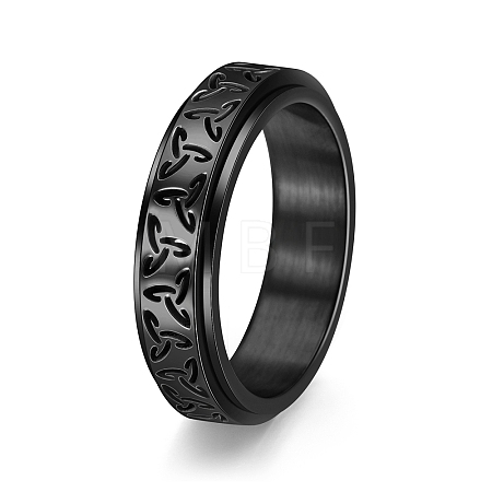 Rotatable Stainless Steel Finger Ring PW-WGB0425-27-1