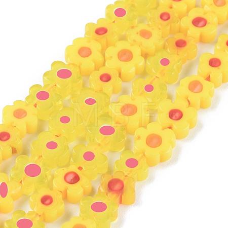 Handmade Millefiori Glass Bead Strands X-LAMP-J035-8mm-06-1