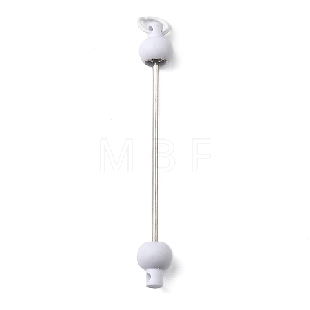 Plastic Beadable Keychain Bar for Jewelry Making DIY Crafts AJEW-C040-01H-1-1