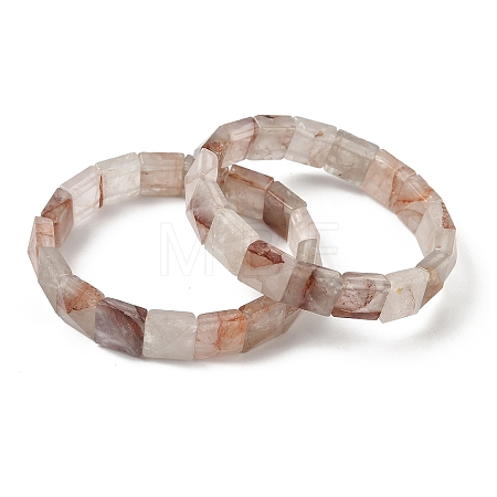 Natural Ferruginous Quartz Beads Stretch Bracelets for Women Men BJEW-C097-06-09-1