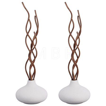 2Pcs Spherical Porcelain Vase for Desktop Decor AJEW-GA0010-92-1