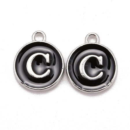 Platinum Plated Alloy Charms ENAM-S118-02C-P-1