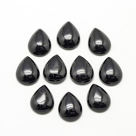 Natural Black Stone Cabochons G-R417-13x18-46-1