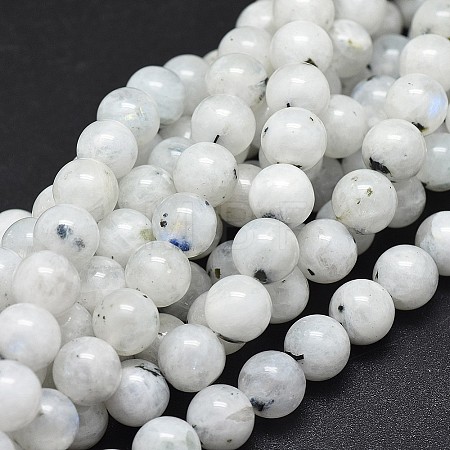 Natural Rainbow Moonstone Beads Strands G-I249-B04-03-1