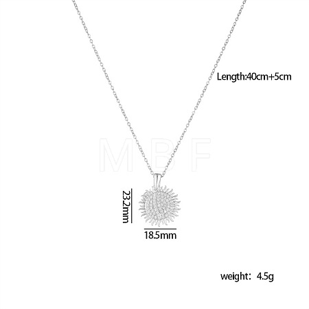 Brass Micro Pave Cubic Zirconia Openable Blank Locket Pendant Necklaces for Engraved Name FS-WG25E25-04-1