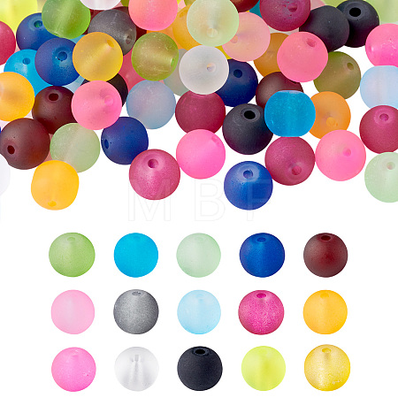 1Box 15 Color Transparent Glass Beads GLAA-X0011-02-1