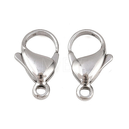 Tarnish Resistant 304 Stainless Steel Lobster Claw Clasps X-STAS-G035-H-1