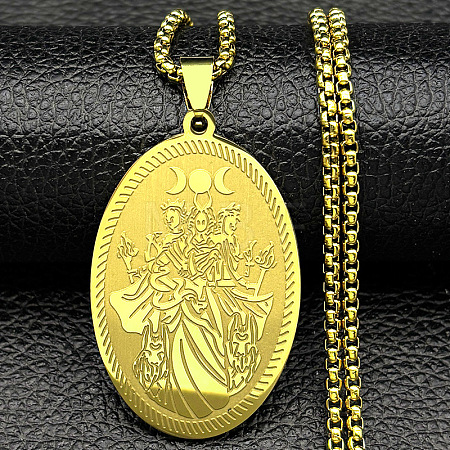 304 Stainless Steel Pendant Necklaces LS-NJEW-B153-02C-G-1