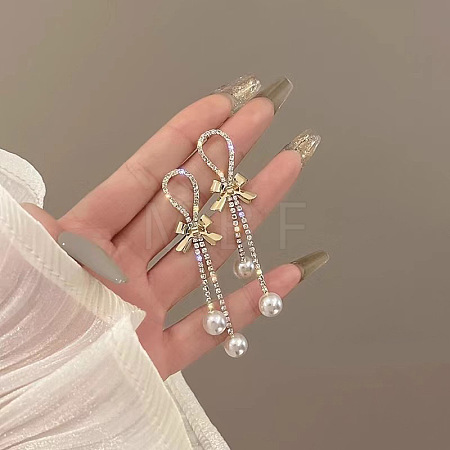 Alloy Plastic Imitation Pearl Stud Earrings WGC0511-40-1