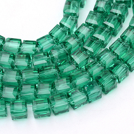 Transparent Glass Bead Strands GLAA-R167-6x6-01D-1